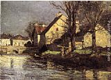 Theodore Clement Steele Canvas Paintings - Canal, Schlessheim